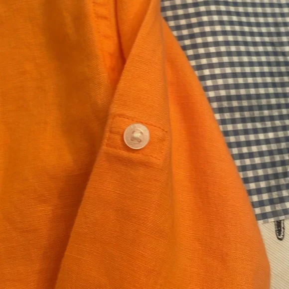 Janie and Jack size 4 NWOT orange long sleeve shirt perfect condition - Picture 7 of 8